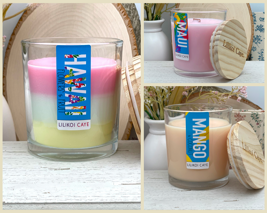 Island Candle Pack: Maui Mist, Hawaii Flowers and Fruit, Mango & Coconut